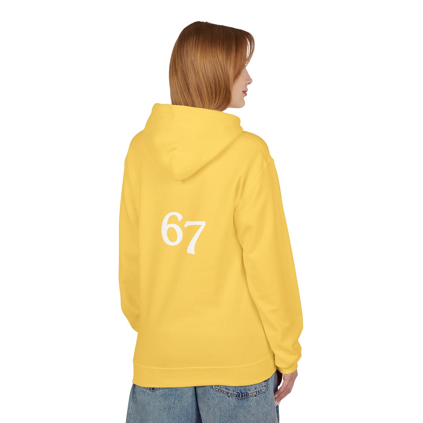 67 Cozy Unisex Midweight Softstyle Fleece Hoodie | Perfect for Fall, Gift for Friends, Casual Wear, Relaxing at Home, Trendy Layer