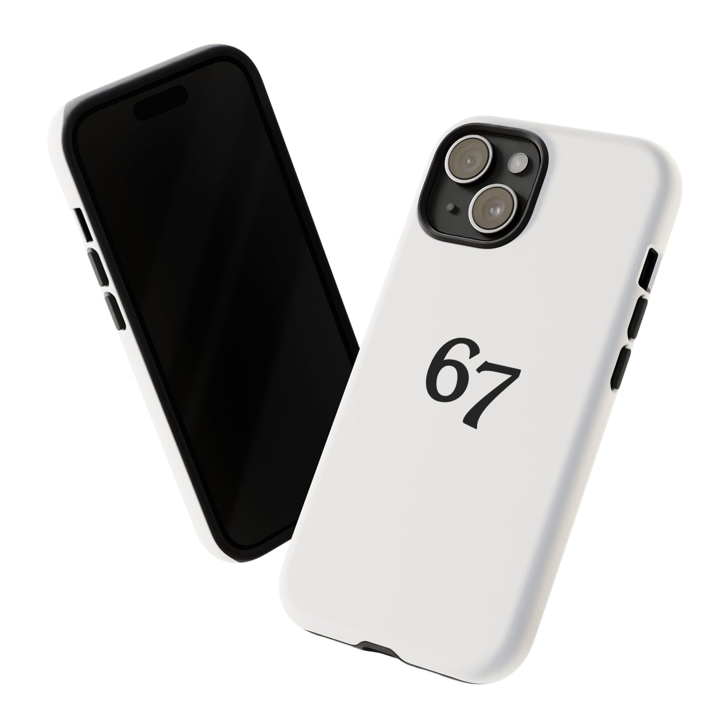 67 Phone Case, Protective Phone Cover, Customizable Tech Accessory, Unique Gift for Him or Her, Modern Minimalist Design