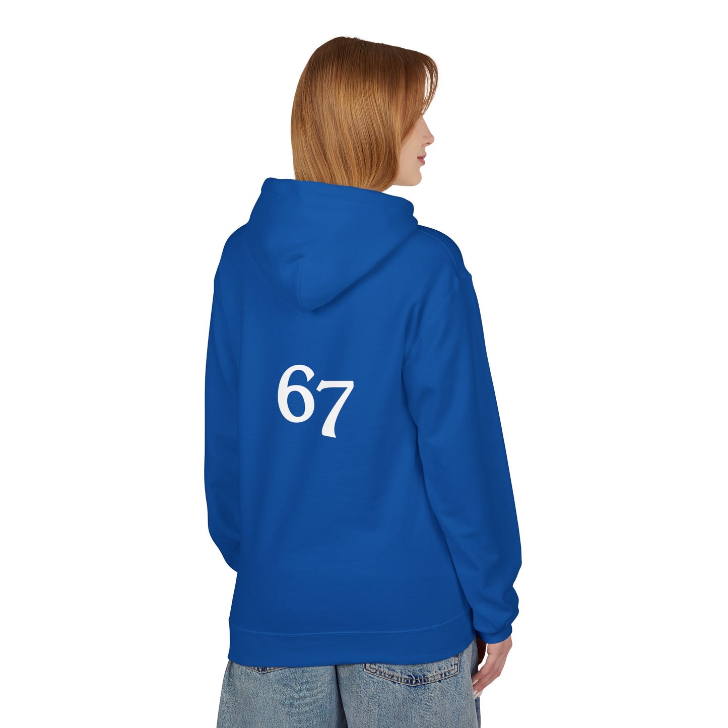 67 Cozy Unisex Midweight Softstyle Fleece Hoodie | Perfect for Fall, Gift for Friends, Casual Wear, Relaxing at Home, Trendy Layer