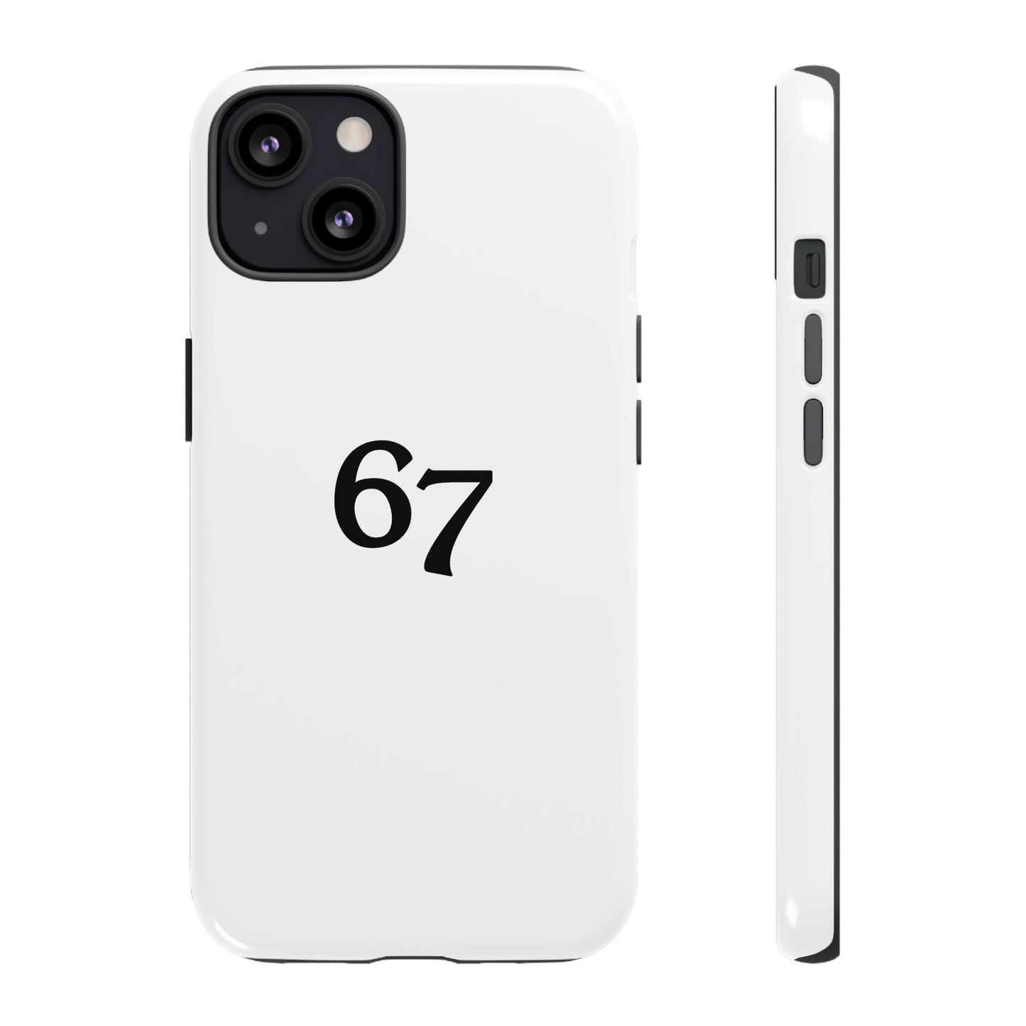 67 Phone Case, Protective Phone Cover, Customizable Tech Accessory, Unique Gift for Him or Her, Modern Minimalist Design