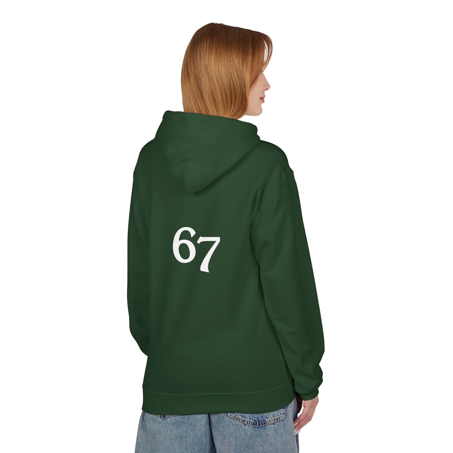 67 Cozy Unisex Midweight Softstyle Fleece Hoodie | Perfect for Fall, Gift for Friends, Casual Wear, Relaxing at Home, Trendy Layer