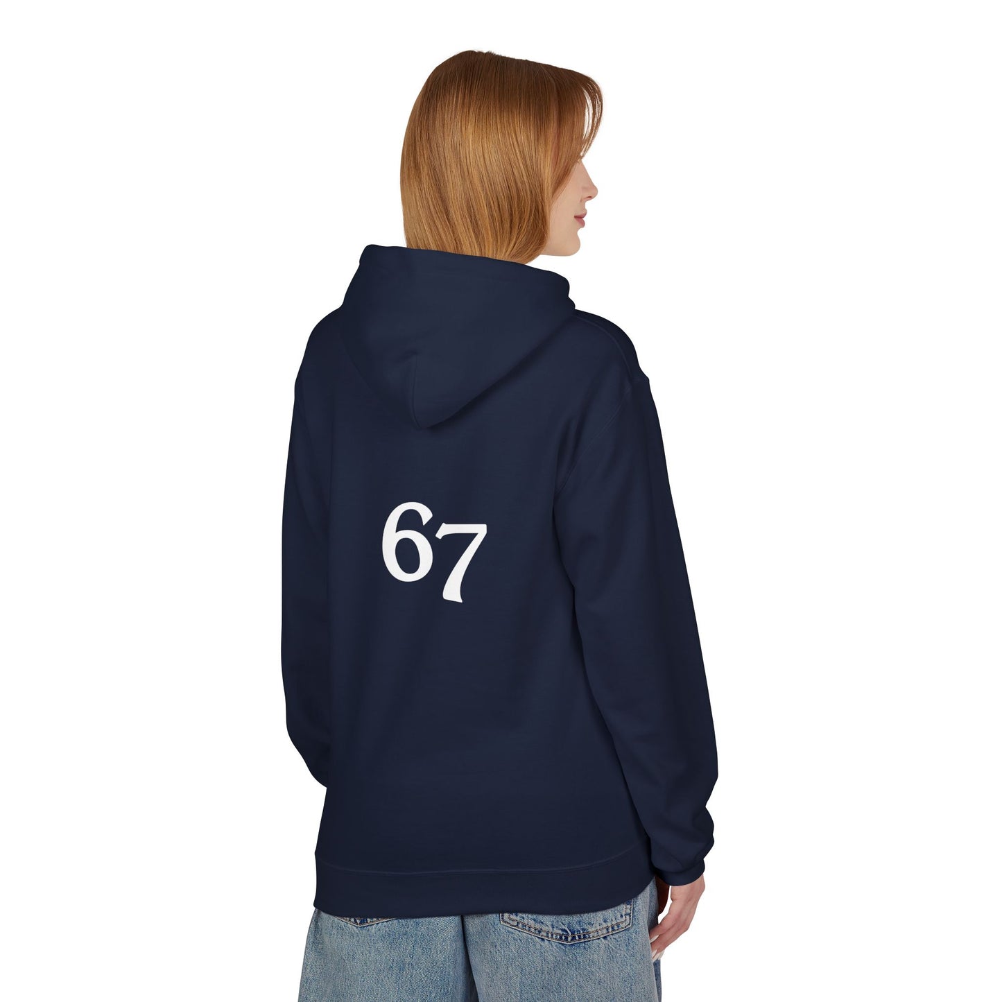 67 Cozy Unisex Midweight Softstyle Fleece Hoodie | Perfect for Fall, Gift for Friends, Casual Wear, Relaxing at Home, Trendy Layer