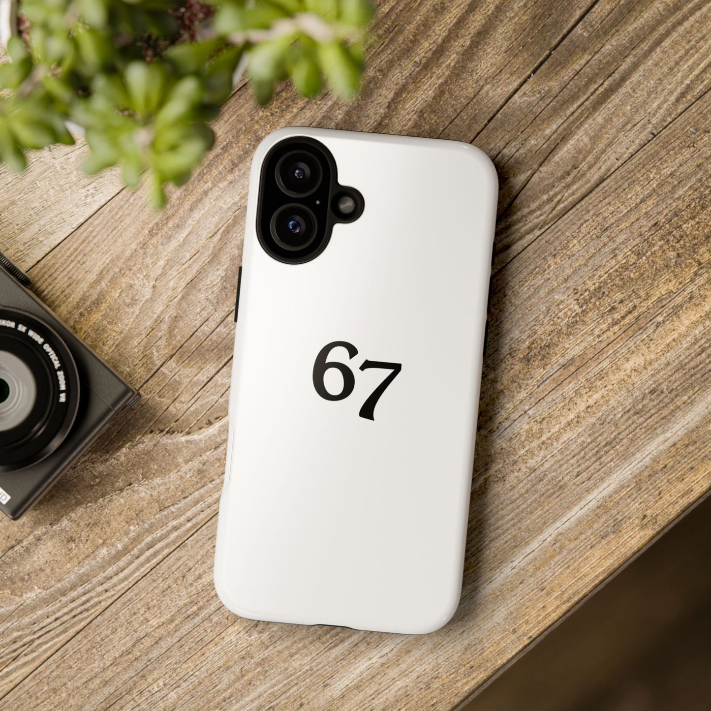 67 Phone Case, Protective Phone Cover, Customizable Tech Accessory, Unique Gift for Him or Her, Modern Minimalist Design