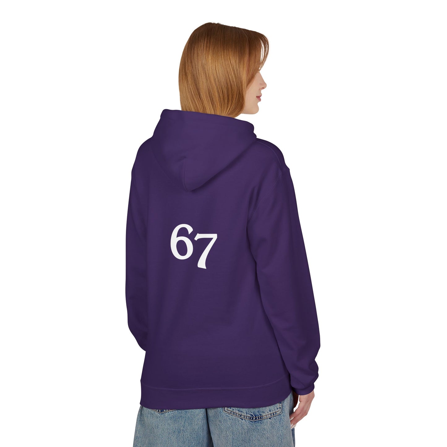 67 Cozy Unisex Midweight Softstyle Fleece Hoodie | Perfect for Fall, Gift for Friends, Casual Wear, Relaxing at Home, Trendy Layer