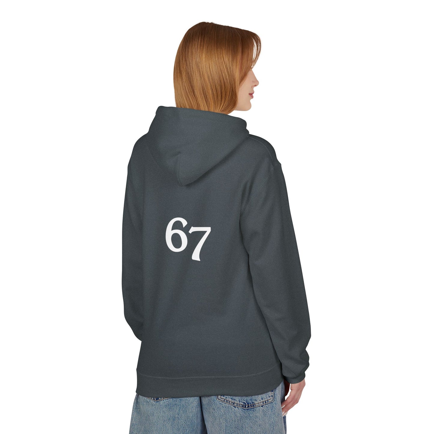 67 Cozy Unisex Midweight Softstyle Fleece Hoodie | Perfect for Fall, Gift for Friends, Casual Wear, Relaxing at Home, Trendy Layer