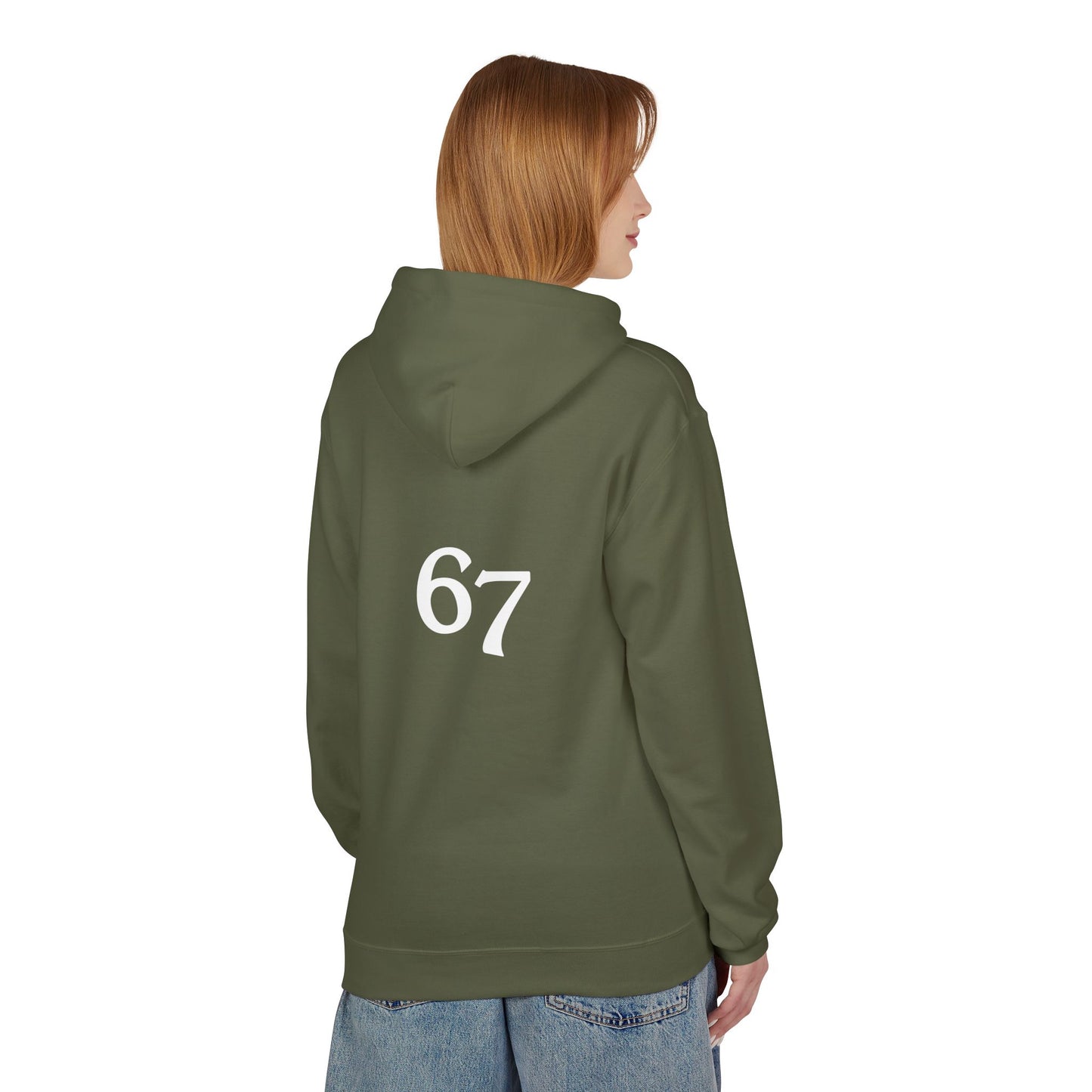 67 Cozy Unisex Midweight Softstyle Fleece Hoodie | Perfect for Fall, Gift for Friends, Casual Wear, Relaxing at Home, Trendy Layer