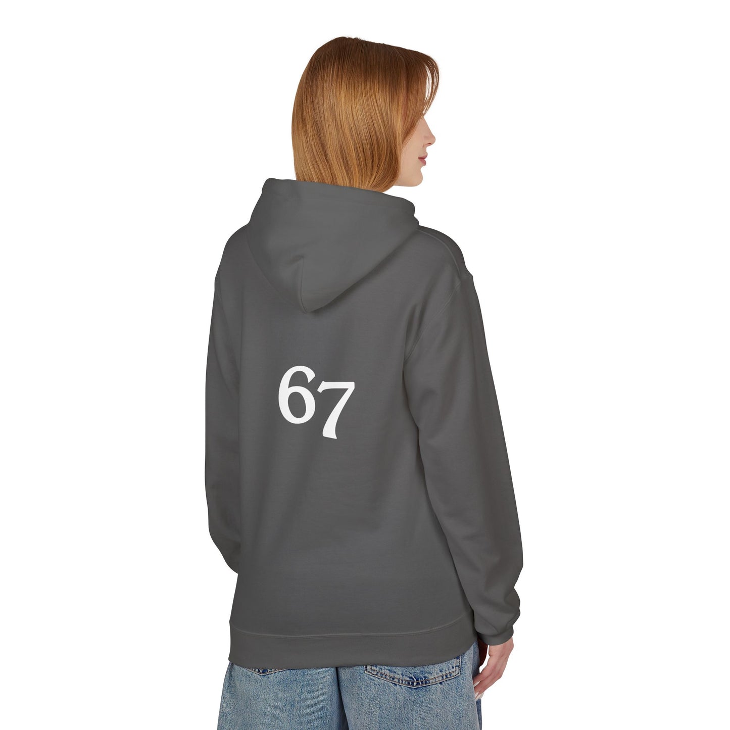 67 Cozy Unisex Midweight Softstyle Fleece Hoodie | Perfect for Fall, Gift for Friends, Casual Wear, Relaxing at Home, Trendy Layer