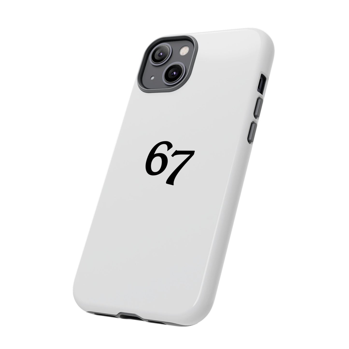 67 Phone Case, Protective Phone Cover, Customizable Tech Accessory, Unique Gift for Him or Her, Modern Minimalist Design