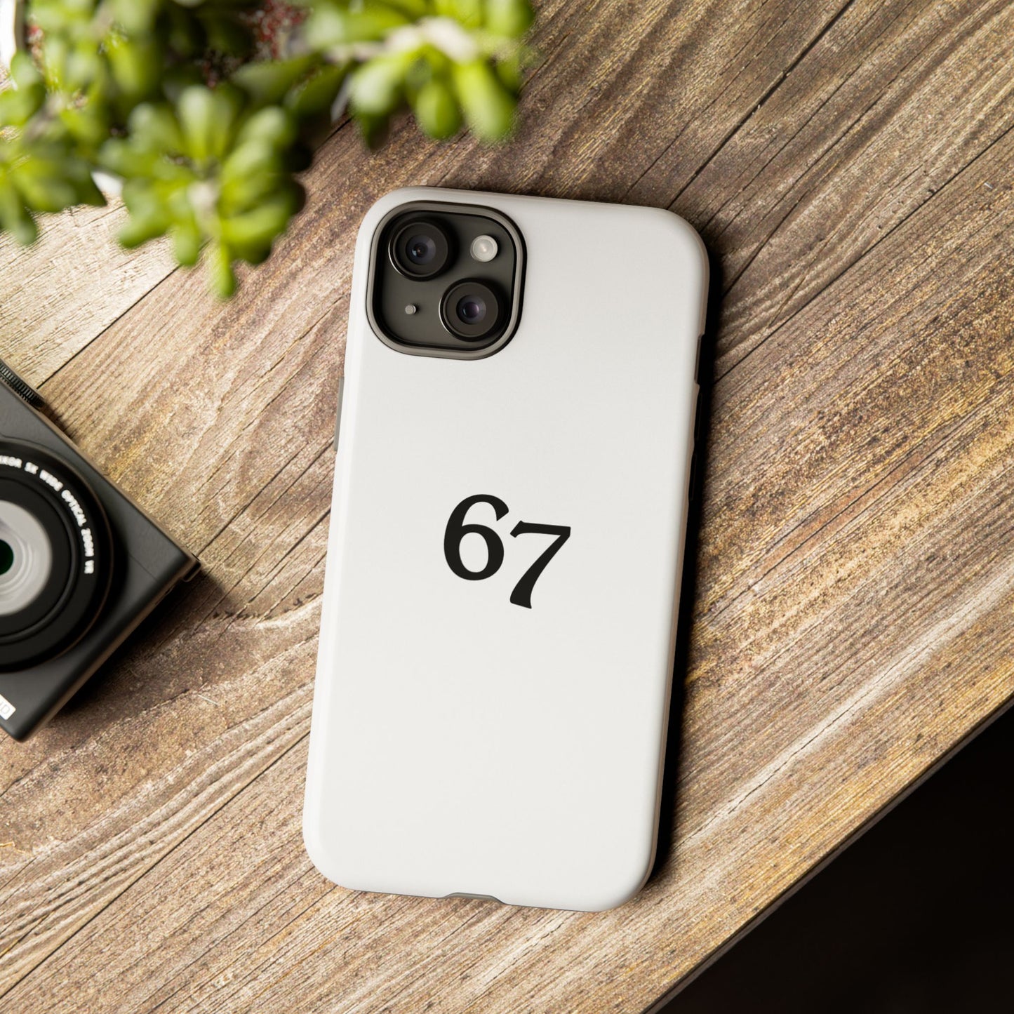67 Phone Case, Protective Phone Cover, Customizable Tech Accessory, Unique Gift for Him or Her, Modern Minimalist Design