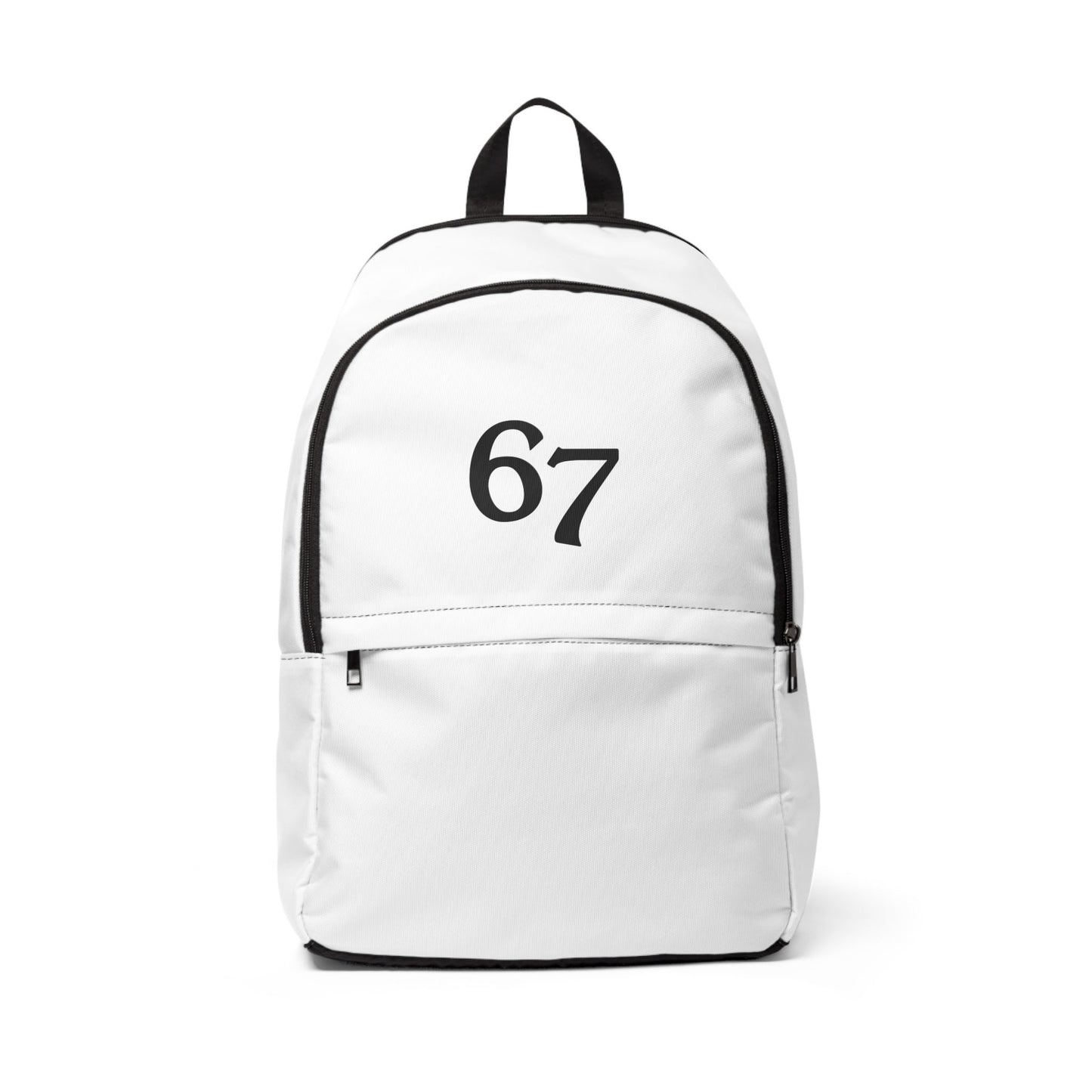 Stylish Unisex 67 Backpack, Trendy School Bag, Casual Daypack, Personalized Gift, Perfect for Travel