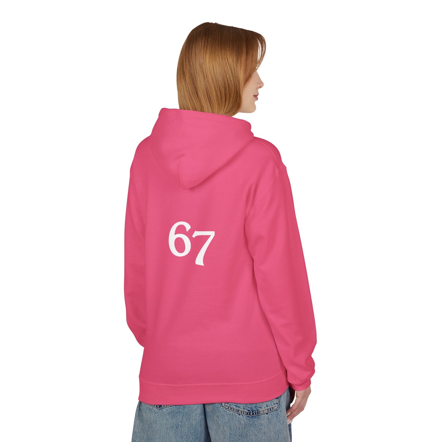 67 Cozy Unisex Midweight Softstyle Fleece Hoodie | Perfect for Fall, Gift for Friends, Casual Wear, Relaxing at Home, Trendy Layer