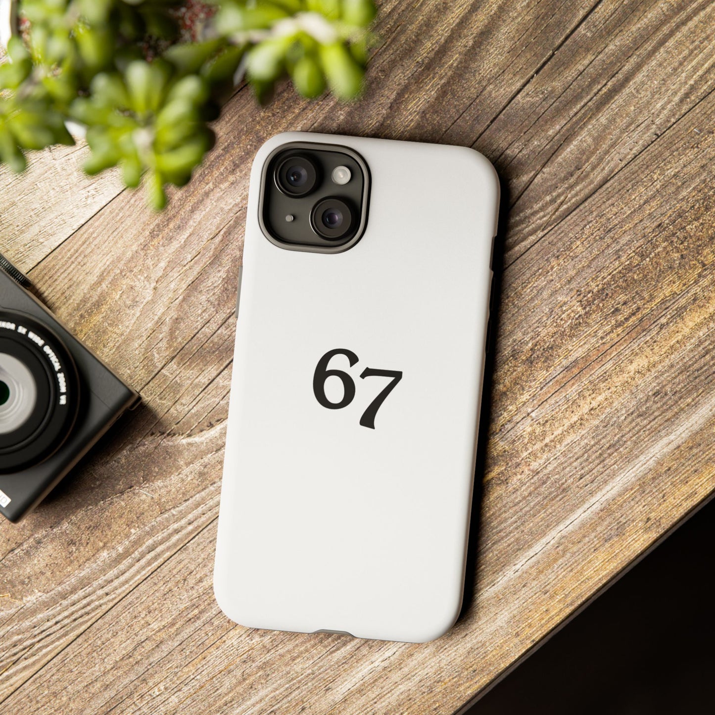 67 Phone Case, Protective Phone Cover, Customizable Tech Accessory, Unique Gift for Him or Her, Modern Minimalist Design
