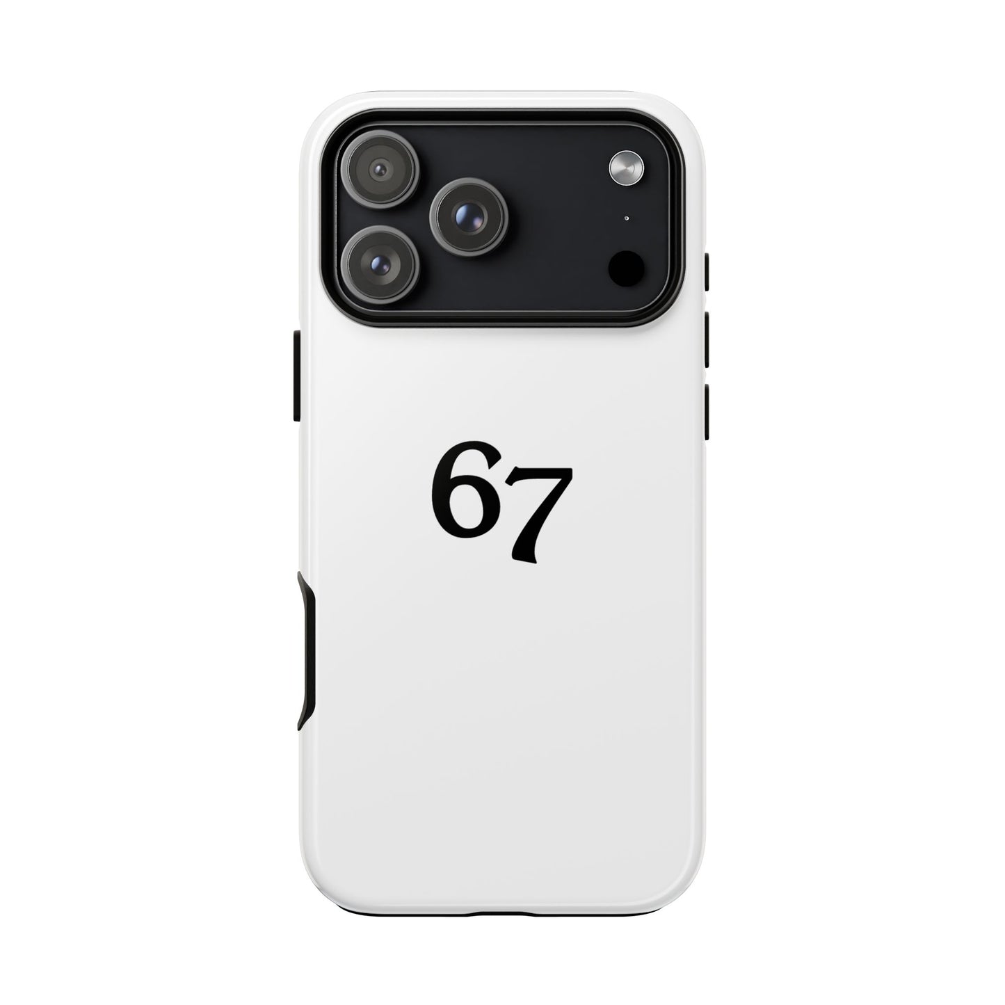 67 Phone Case, Protective Phone Cover, Customizable Tech Accessory, Unique Gift for Him or Her, Modern Minimalist Design