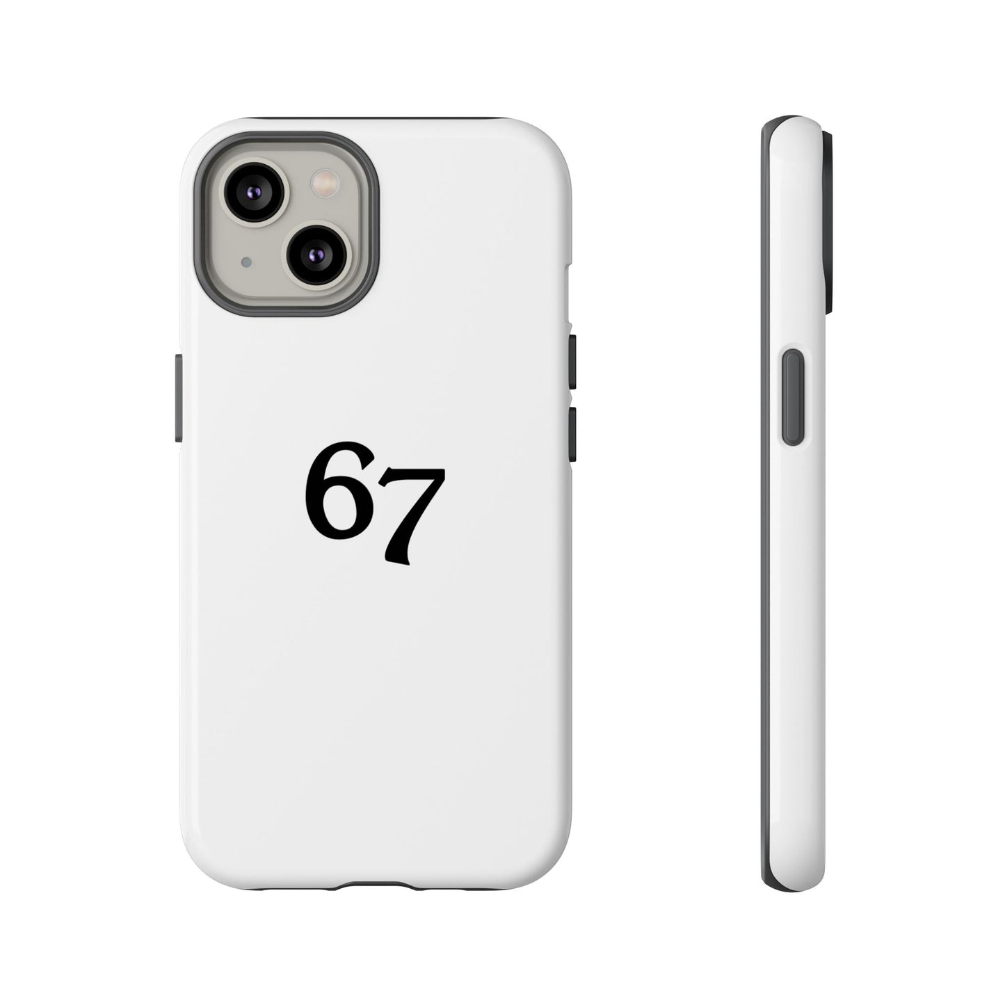 67 Phone Case, Protective Phone Cover, Customizable Tech Accessory, Unique Gift for Him or Her, Modern Minimalist Design