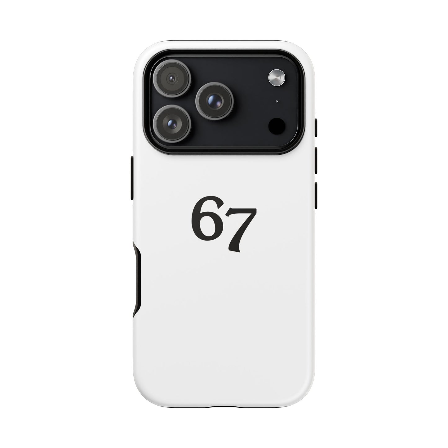 67 Phone Case, Protective Phone Cover, Customizable Tech Accessory, Unique Gift for Him or Her, Modern Minimalist Design