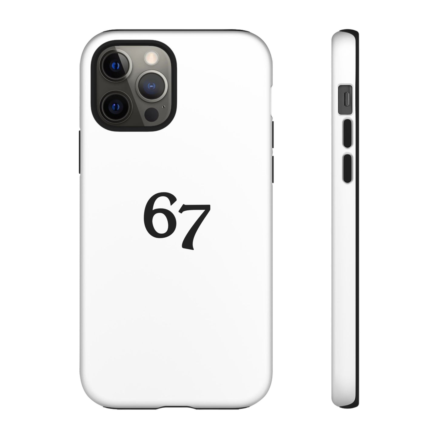 67 Phone Case, Protective Phone Cover, Customizable Tech Accessory, Unique Gift for Him or Her, Modern Minimalist Design