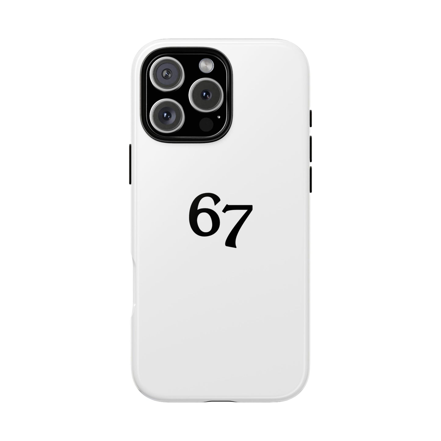 67 Phone Case, Protective Phone Cover, Customizable Tech Accessory, Unique Gift for Him or Her, Modern Minimalist Design
